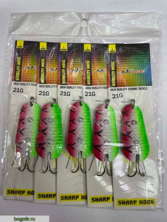 Блесна YOU-TE HIGH QUALITY FISHING TACKLE (НЕЗАЦЕПЛЯЙКА) Упаковка 5 штук V-21g 3