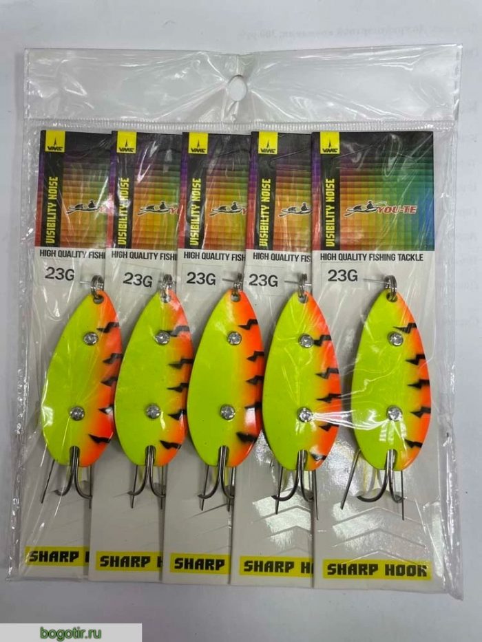 Блесна YOU-TE HIGH QUALITY FISHING TACKLE (НЕЗАЦЕПЛЯЙКА) Упаковка 5 штук V-23g 1