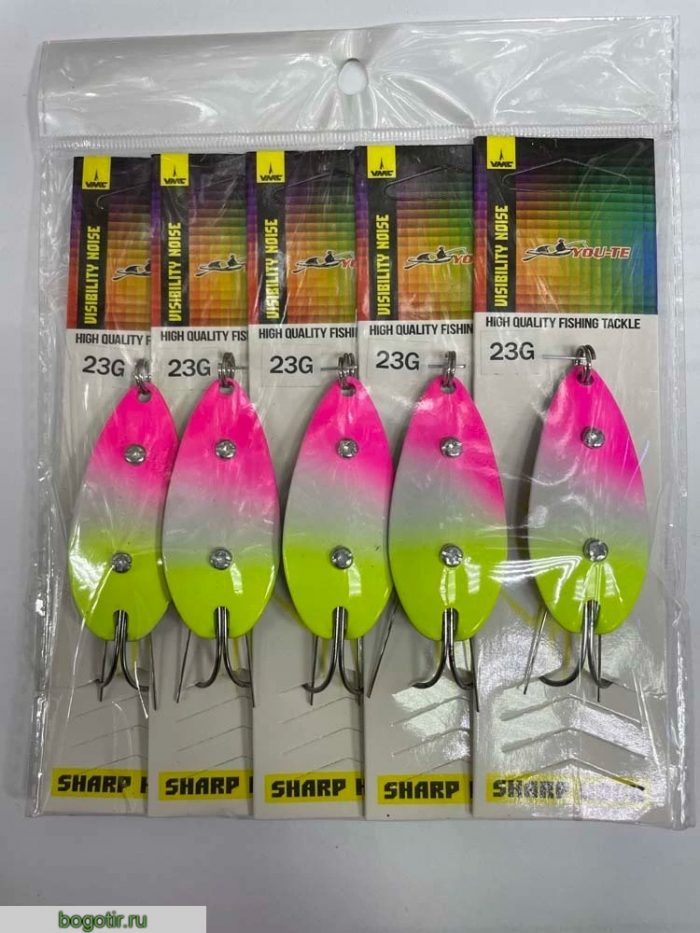 Блесна YOU-TE HIGH QUALITY FISHING TACKLE (НЕЗАЦЕПЛЯЙКА) Упаковка 5 штук V-23g 2