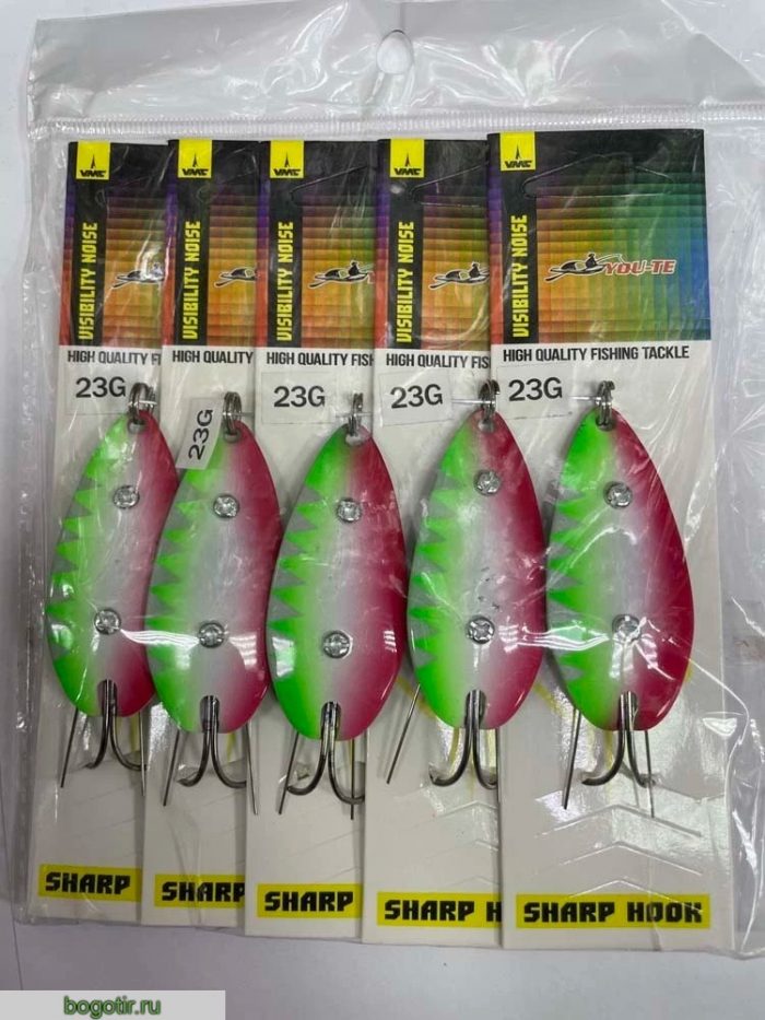 Блесна YOU-TE HIGH QUALITY FISHING TACKLE (НЕЗАЦЕПЛЯЙКА) Упаковка 5 штук V-23g 3