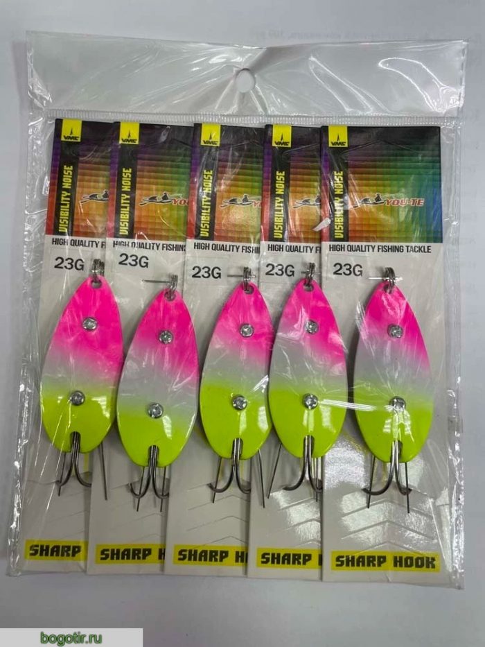 Блесна YOU-TE HIGH QUALITY FISHING TACKLE (НЕЗАЦЕПЛЯЙКА) Упаковка 5 штук V-23g