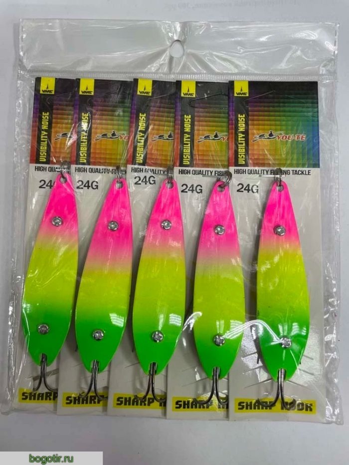 Блесна YOU-TE HIGH QUALITY FISHING TACKLE (НЕЗАЦЕПЛЯЙКА) Упаковка 5 штук V-24g 3