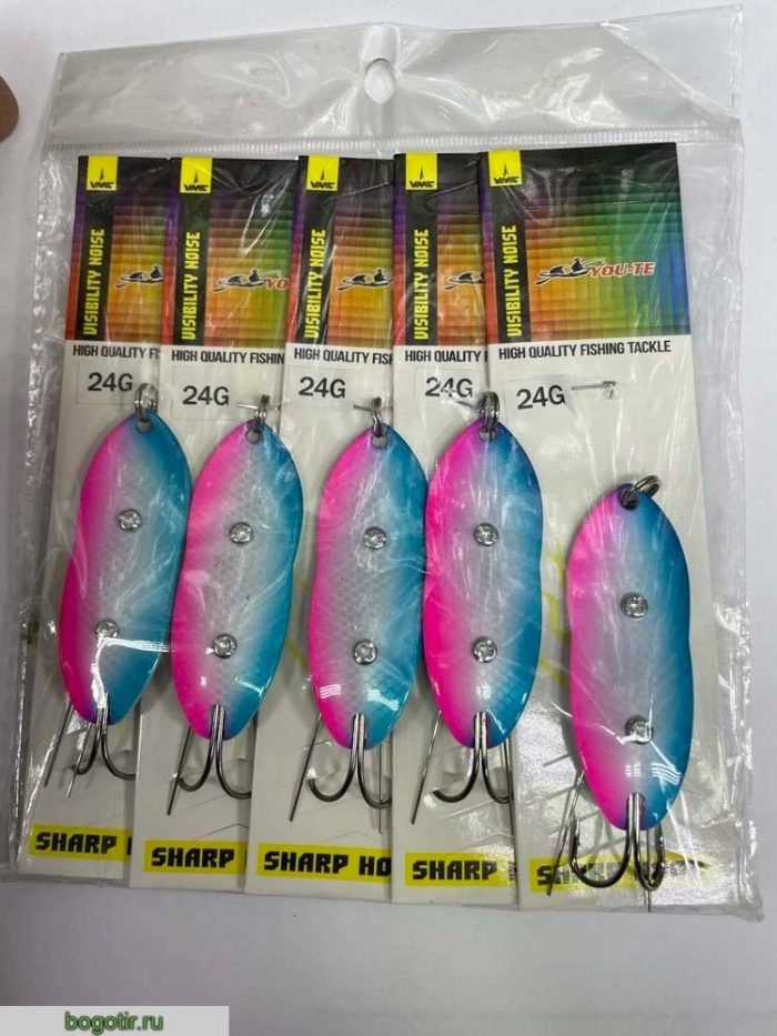 Блесна YOU-TE HIGH QUALITY FISHING TACKLE (НЕЗАЦЕПЛЯЙКА) Упаковка 5 штук V-24g 7