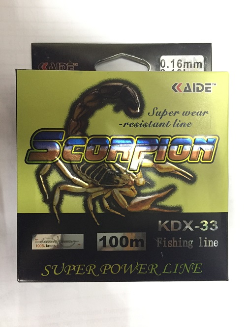 Леска KAIDE SCORPION 100m.Цена за 10 штук.Размеры внутри.RLN (Арт. RS5210)