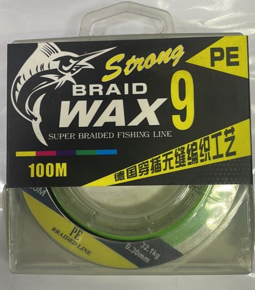 Шнур плетёный BRAID WAX 9 100М (выбор размера внутри) (Арт. RS46933)V