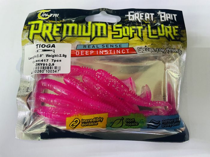 Силиконовые приманки PREMIUM SOFT LURE Gin Tai длинна 2.9 дюйма, вес 2.8 грамма, упаковка 7 штук.4