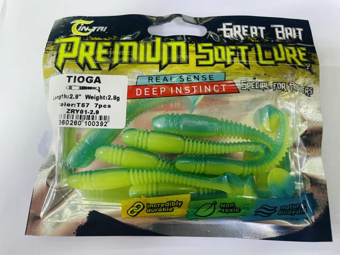 Силиконовые приманки PREMIUM SOFT LURE Gin Tai длинна 2.9 дюйма, вес 2.8 грамма, упаковка 7 штук.5