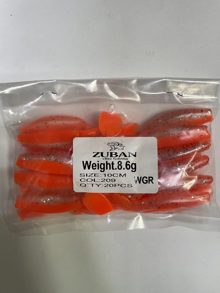 Силиконовые приманки ZUBAN 20шт. 10см. 8.6гр. 22