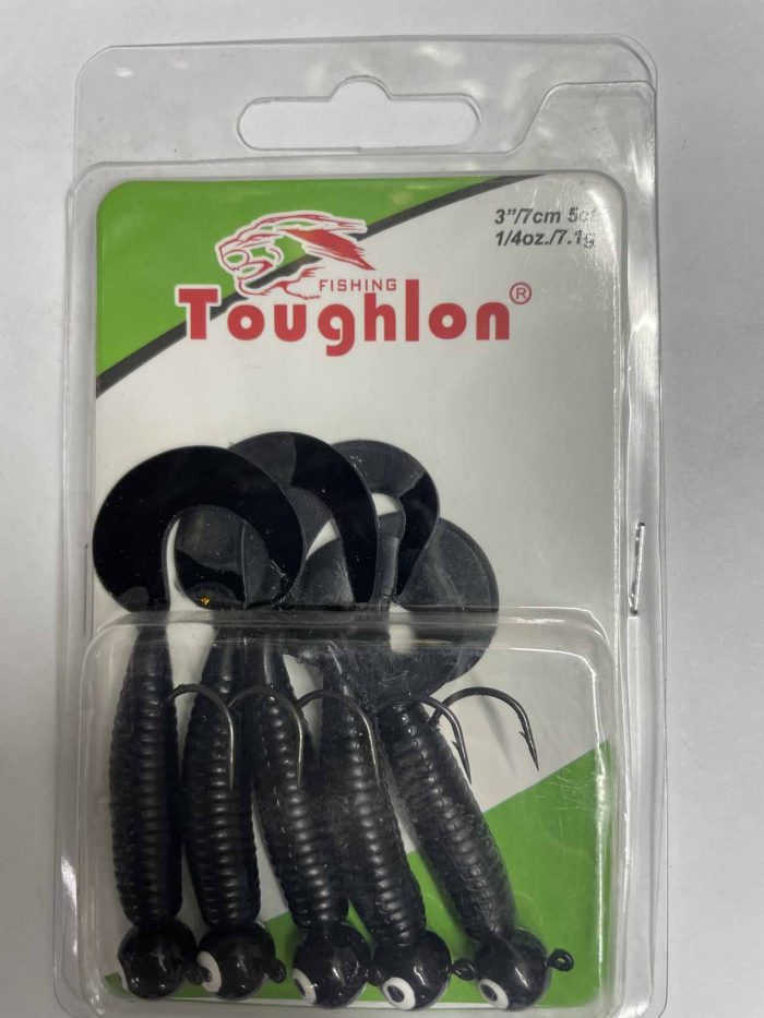 Силиконовые приманки оснащённые Toughlon 7см 7.1гр. ТРИ АКУЛЫ (Арт. RS12868)