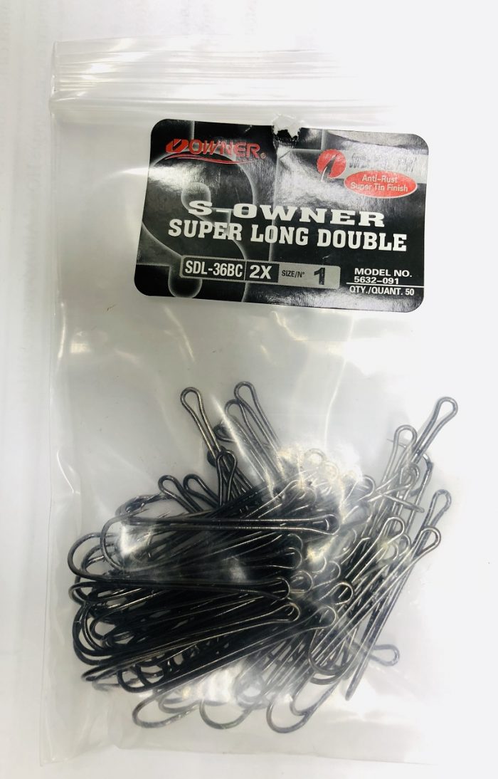 КРЮЧКИ Двойники OWNER S-OWNER SUPER LONG DOUBLE #1-50 штук.LN (Арт. RS4970)