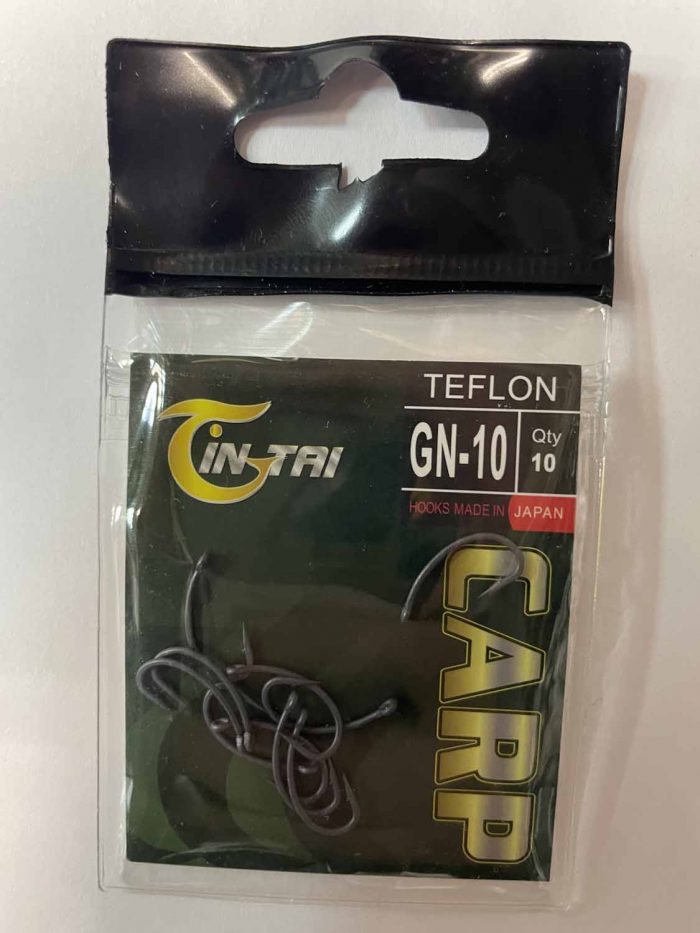 Крючки CARP TEFLON GN10 Gin tai Hooks made in JAPAN №10 (Минимальный заказ 10 штук) (Арт. RS47068)