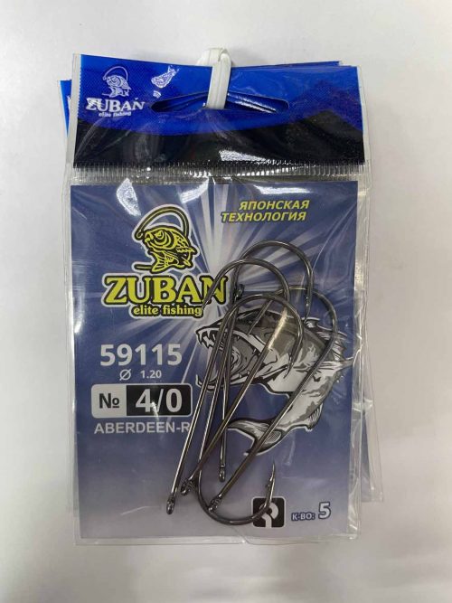 Крючки ZUBAN Elite fishing ABERDEEN-R 59115 №4 0. (минимальный заказ 10шт) (Арт. RS47113)