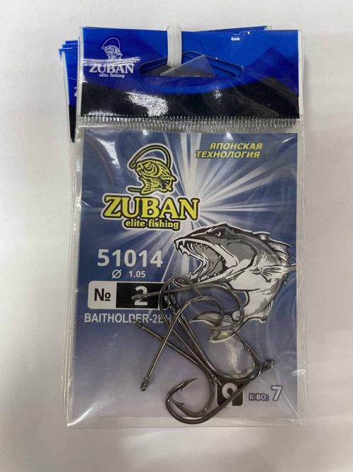 Крючки ZUBAN Elite fishing BAITHOLDER-2BN 50100 №2. (минимальный заказ 10шт) (Арт. RS47163)