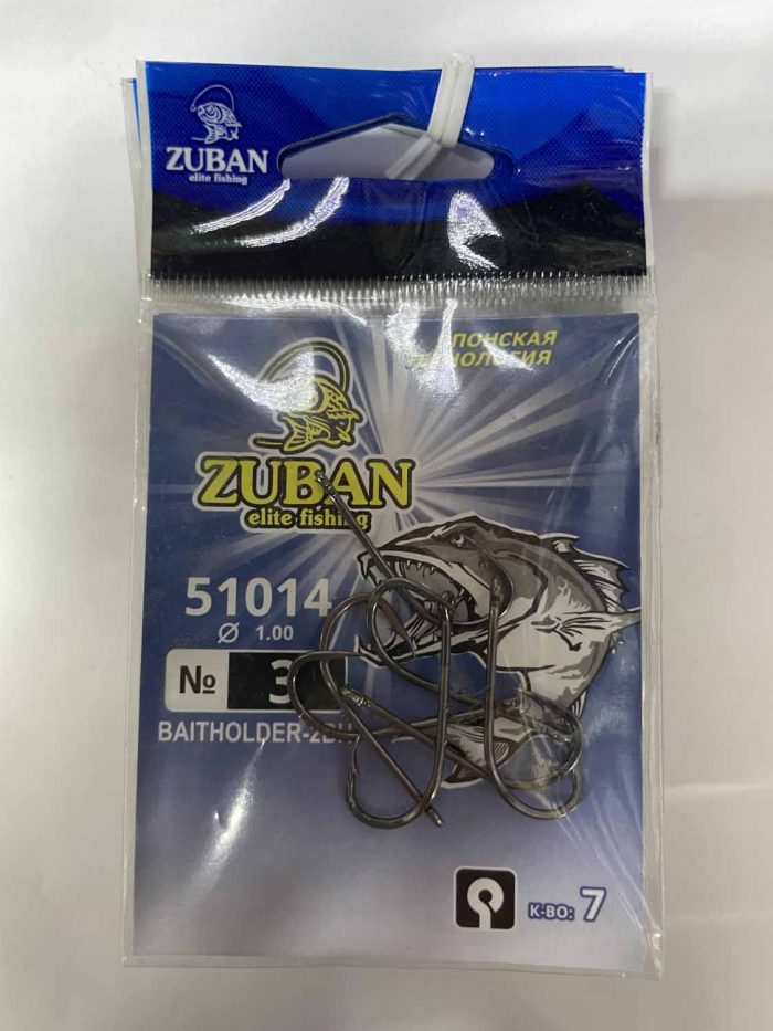 Крючки ZUBAN Elite fishing BAITHOLDER-2BN 50100 №3. (минимальный заказ 10шт) (Арт. RS47162)