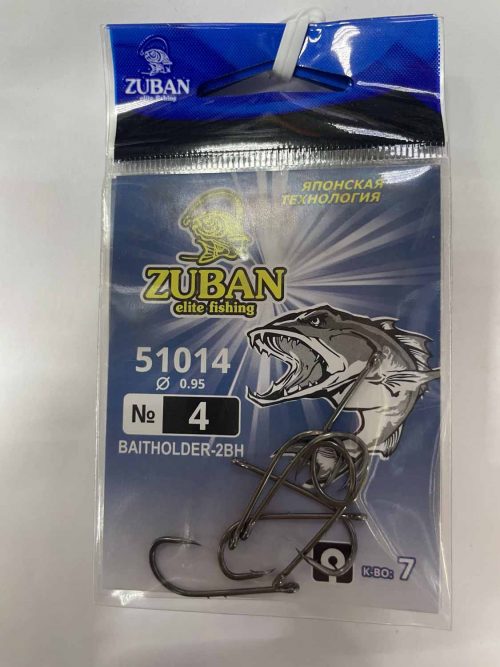 Крючки ZUBAN Elite fishing BAITHOLDER-2BN 50100 №4. (минимальный заказ 10шт) (Арт. RS47165)