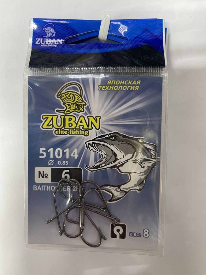 Крючки ZUBAN Elite fishing BAITHOLDER-2BN 50100 №6. (минимальный заказ 10шт) (Арт. RS47167)