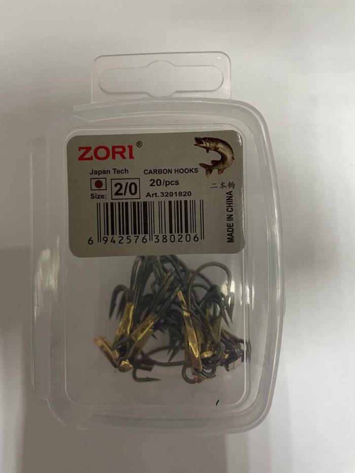 Крючок двойной ZORI упаковка 30 штук №2 0 (Арт. RS4926)