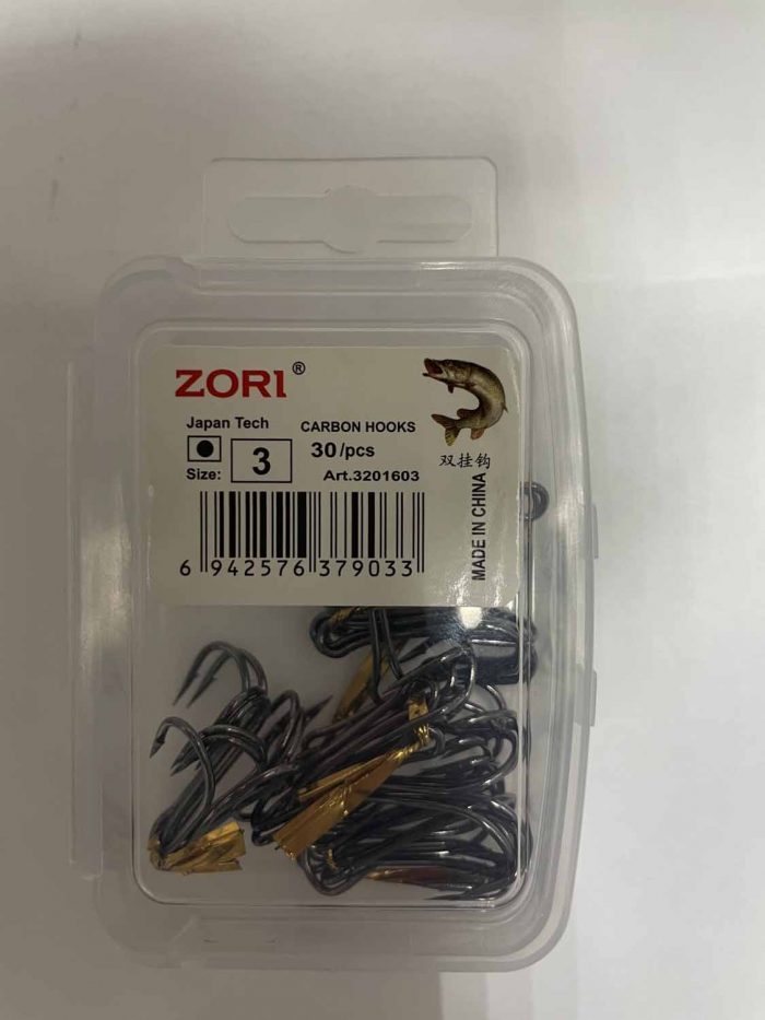 Крючок двойной ZORI упаковка 30 штук №3 (Арт. RS4907)