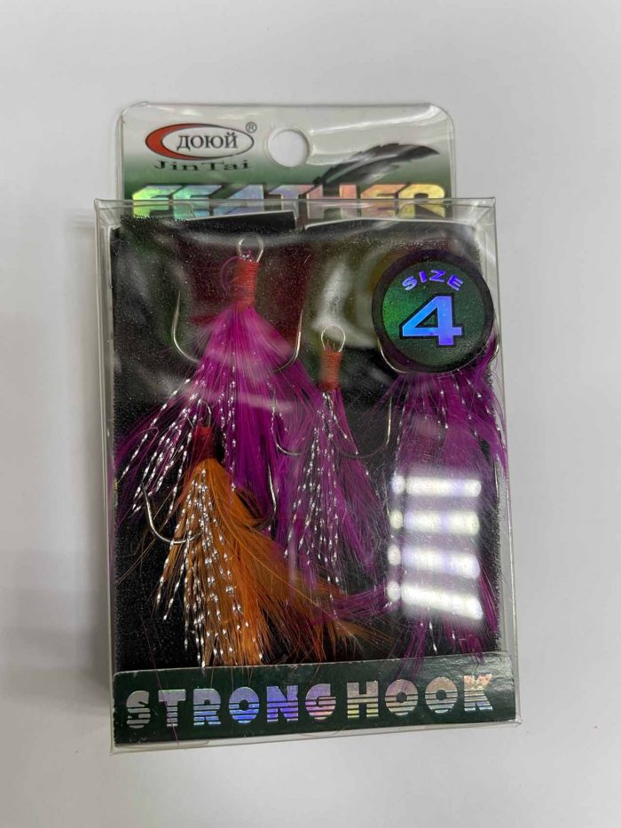 Крючок с перьями FEATHER STRONG HOOC ДОЮЙ №4 (Арт. RS4982)