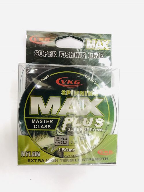 Леска VKG SPINNING MAX PLUS SUPER STRONG 150m.Цвет ЧЁРНЫЙ.Цена за 10 штук.Размеры внутри. (Арт. RS5248)