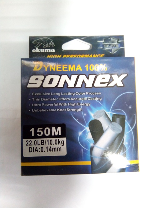 Леска плетеная OKUMA SONNEX 150m.Размеры внутри.AIK (Арт. RS5396)