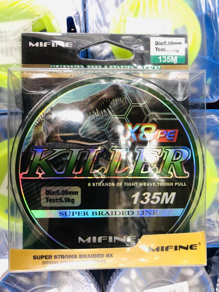 Леска плетёная MIFINE KILLER X8 pe 135m.Размеры внутри. (Арт. RS5395)