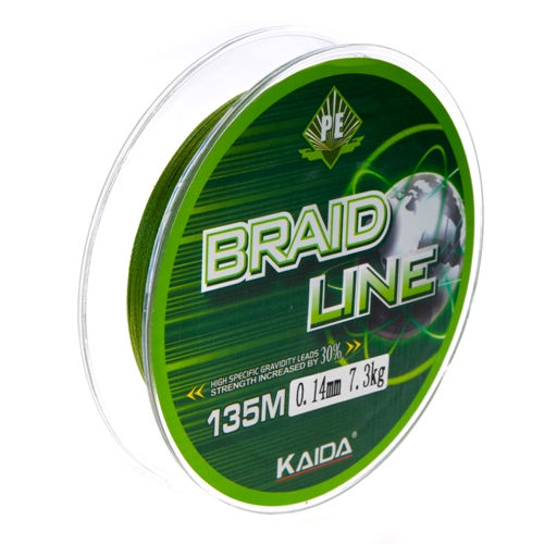 Плетенка BRAID LINE KAIDA PE зеленая (strength increased by 30%) 135м (Арт. RS5397)