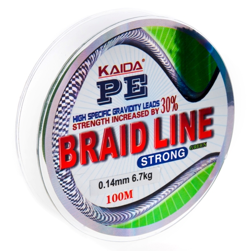 Плетенка BRAID LINE KAIDA strong зеленая 100м (Арт. RS5357)