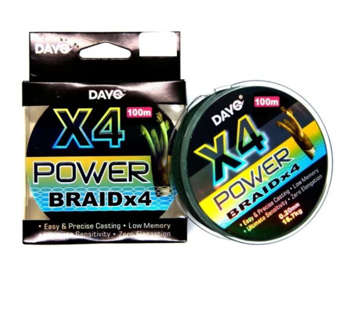 Плетенка POWER BRAID X4 ДОЮЙ 100м темно зеленый (арт 624110-10) (Арт. RS29294)