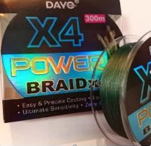 Плетенка POWER BRAID X4 ДОЮЙ 300м, темно зеленый цвет, 4 жилы, (арт 624530-14) (Арт. RS29304)