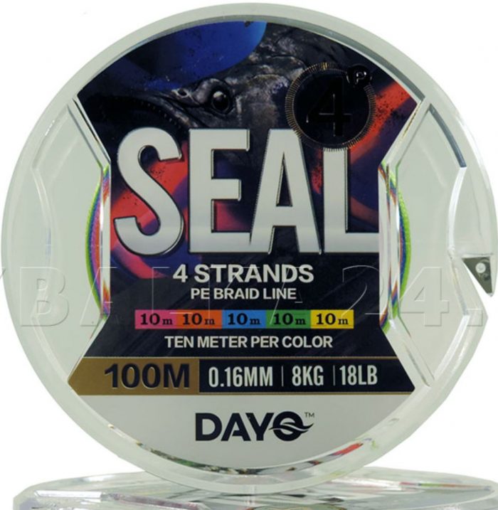 Плетенка SEAL X4 DAYO 100м, мультиколор, 4 жилы (арт 614210-12) (Арт. RS29290)