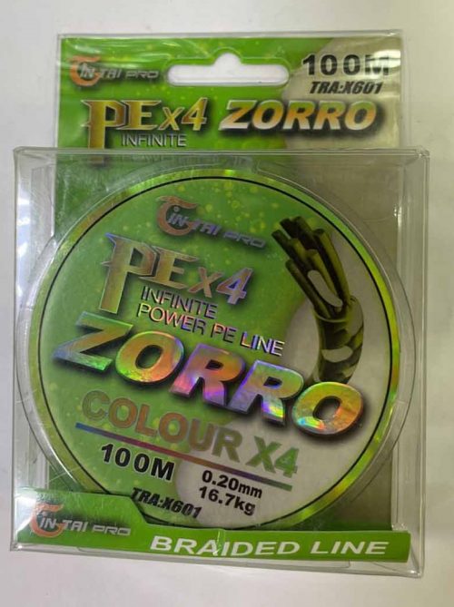 Шнур плетёный Gin tai ZORRO COLOUR PE X4 100м Цвет разноцветная (выбор размера внутри) (Арт. RS46939)