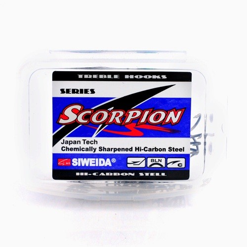 Тройник SCORPION средняя коробочка Незацепляйка (стальной средний) 10 штук. (Арт. RS5053)