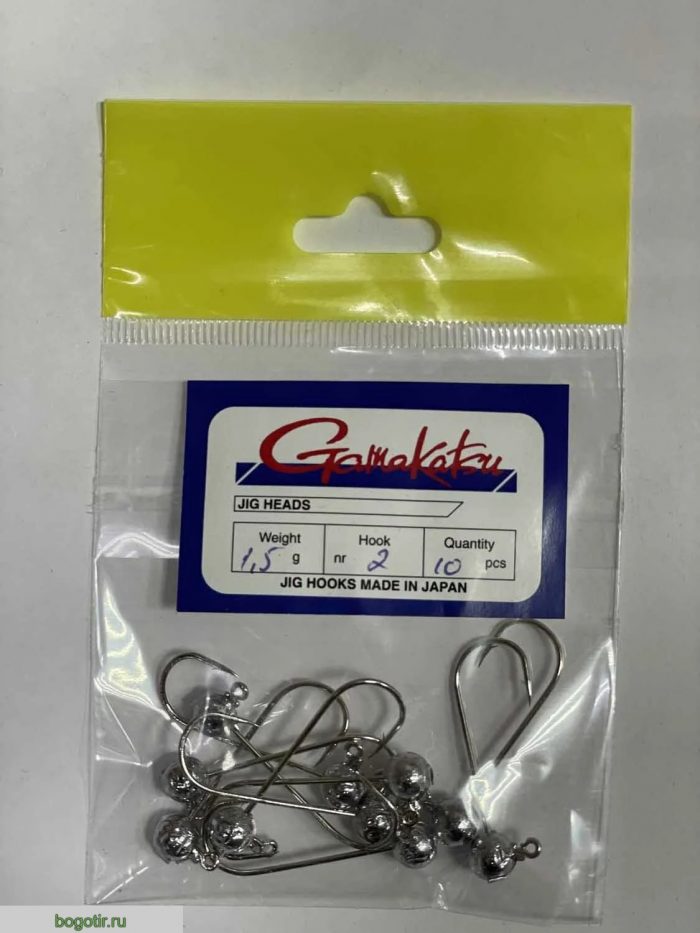 Джиг головки Gamakatsu JIG HOOKS MADE IN JAPAN 10 штук ( Выбор размера внутри от 6g до 20g крючок 2-0) o.s.p