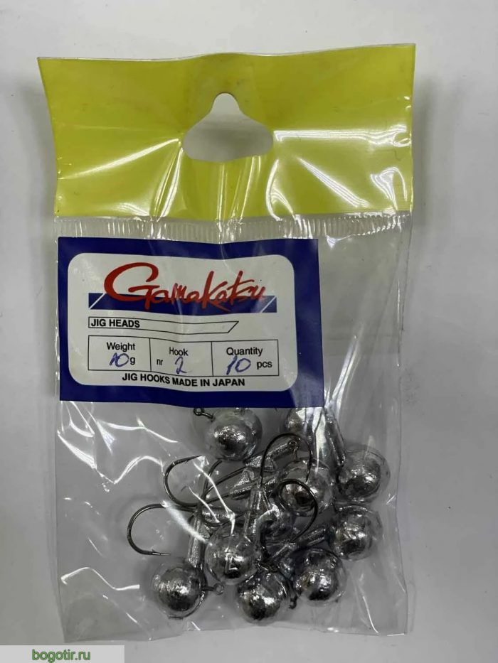 Джиг головки Gamakatsu JIG HOOKS MADE IN JAPAN. (вес 10g, крючок 2, количество 10 штук) o.s.p (Арт. RS45651)