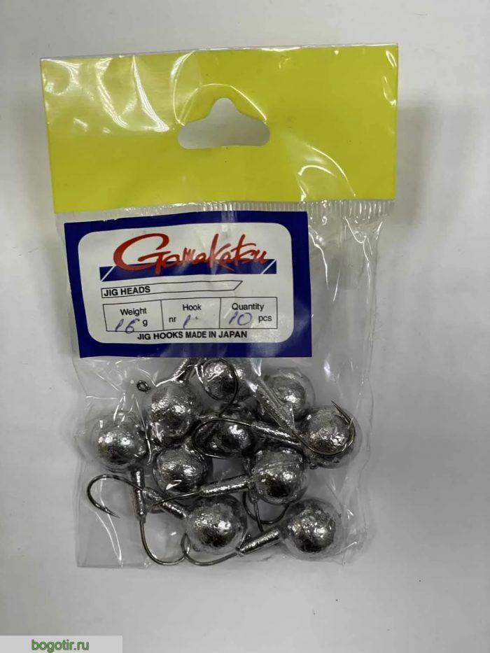 Джиг головки Gamakatsu JIG HOOKS MADE IN JAPAN. (вес 16g, крючок 1, количество 10 штук) o.s.p (Арт. RS45654)