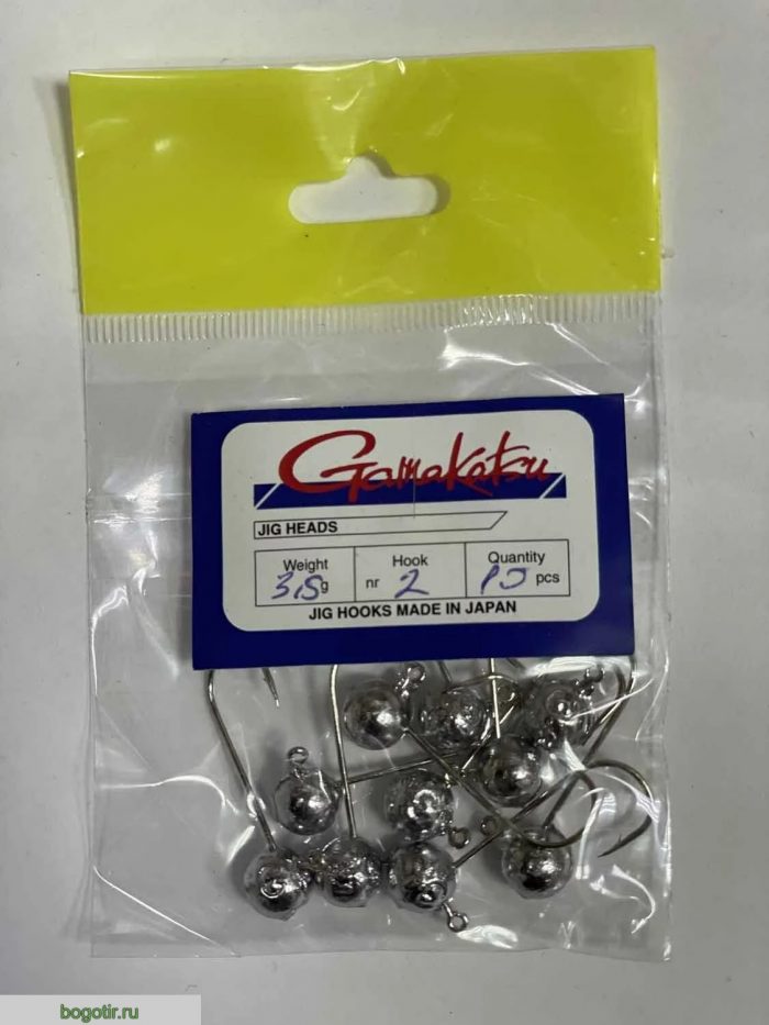 Джиг головки Gamakatsu JIG HOOKS MADE IN JAPAN. (вес 3.5g, крючок 2, количество 10 штук) o.s.p (Арт. RS45622)