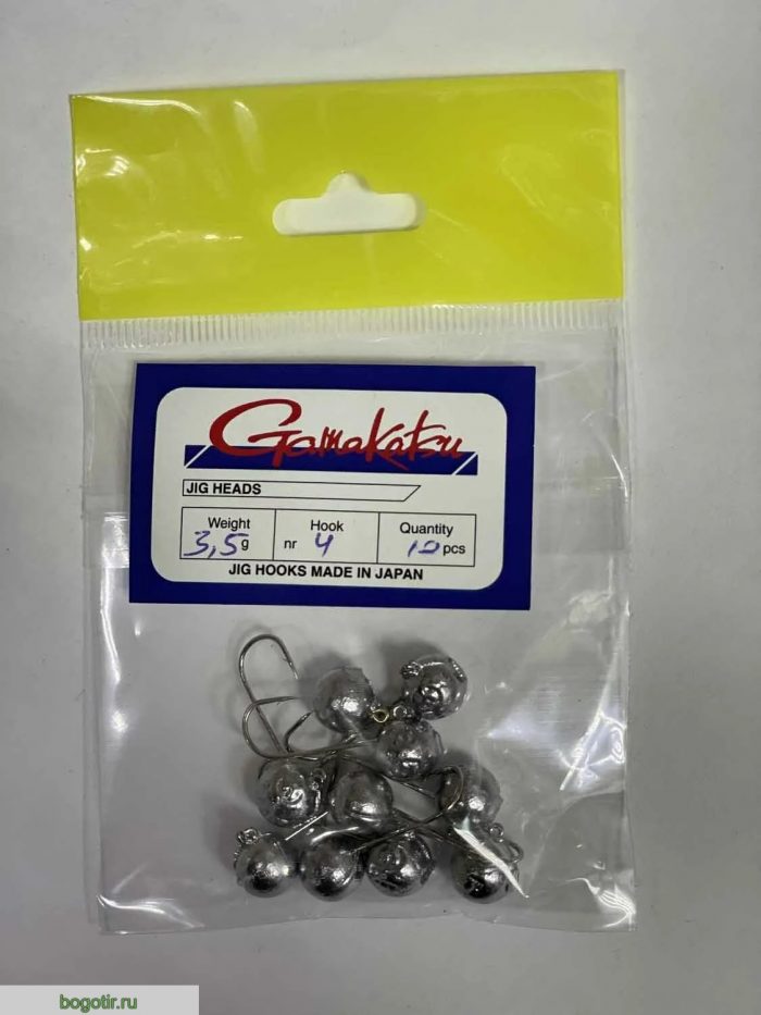 Джиг головки Gamakatsu JIG HOOKS MADE IN JAPAN. (вес 3.5g, крючок 4, количество 10 штук) o.s.p (Арт. RS45635)