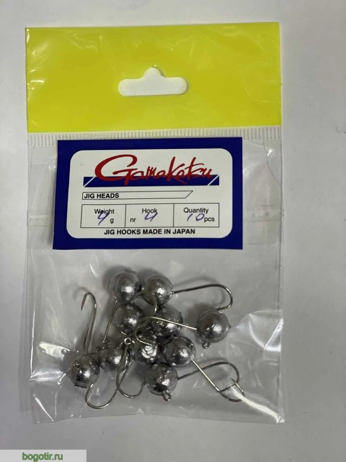 Джиг головки Gamakatsu JIG HOOKS MADE IN JAPAN. (вес 4g, крючок 4, количество 10 штук) o.s.p (Арт. RS45636)