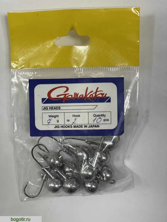 Джиг головки Gamakatsu JIG HOOKS MADE IN JAPAN. (вес 7g, крючок 2, количество 10 штук) o.s.p (Арт. RS45648)