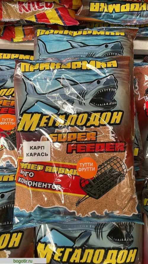 Прикормка летняя Мегалодон Super Feeder Карп Карась Тутти-фрутти 800g.