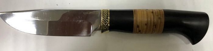Нож для охоты и рыбалки Нижний Новгород сталь 95Х18 в кожаном чехле с сертификатом соответствия. (Арт. RS27794)