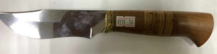 Нож для охоты и рыбалки Нижний Новгород сталь 95Х18 в кожаном чехле с сертификатом соответствия. (Арт. RS27797)