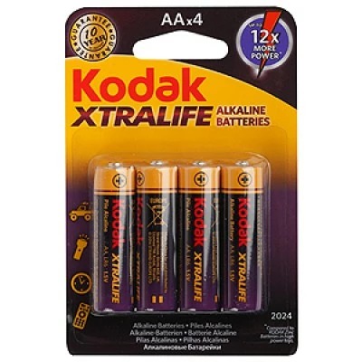 БАТАРЕЙКИ ALKALINE AA KODAK LR6 (4 ШТ.) (Арт. RS28933)