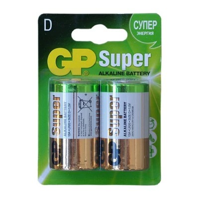 БАТАРЕЙКИ ALKALINE D GP LR20 (2 ШТ.) (Арт. RS29018)