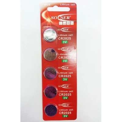 БАТАРЕЙКИ ЛИТИЕВАЯ SOUSER CR2025 (5 ШТ.) (Арт. RS28977)