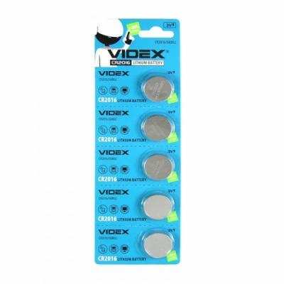 БАТАРЕЙКИ ЛИТИЕВАЯ VIDEX CR2016 (5 ШТ.) (Арт. RS28992)