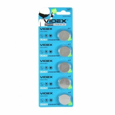 БАТАРЕЙКИ ЛИТИЕВАЯ VIDEX CR2025 (5 ШТ.) (Арт. RS28993)