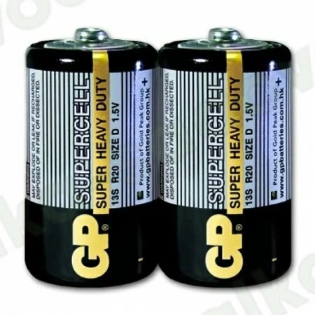 Батарейки солевые R20 GP (большие) кол-во в упаковке 20шт. (Арт. RS29079)