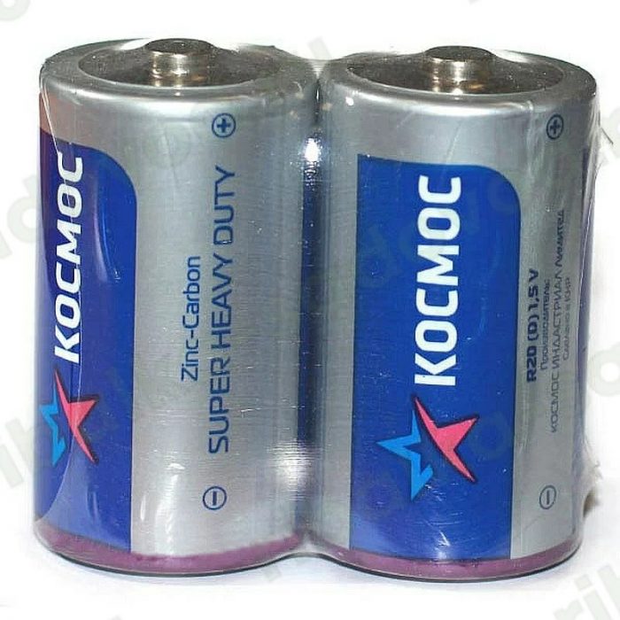 Батарейки солевые R20 Космос (большие) кол-во в упаковке 24шт. (Арт. RS29080)